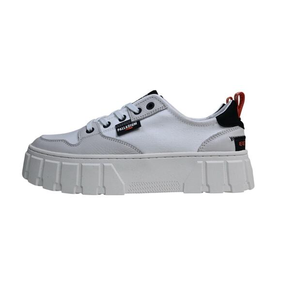 Palladium Womens 8.5 Pallatower Lo Star White Leather Platform Sneaker NEW - Picture 2 of 10